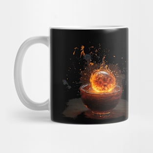 Flaming Ball in a Cauldron Mug